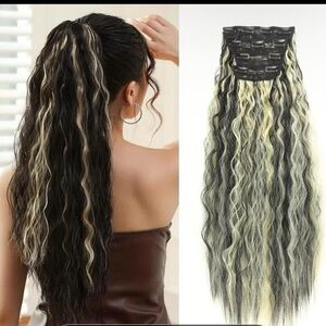 Black and Blonde Hair Extension